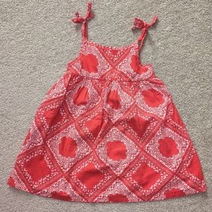 Oshkosh B'gosh Off Red Floral Patterned Flowy Dress, Size 3T